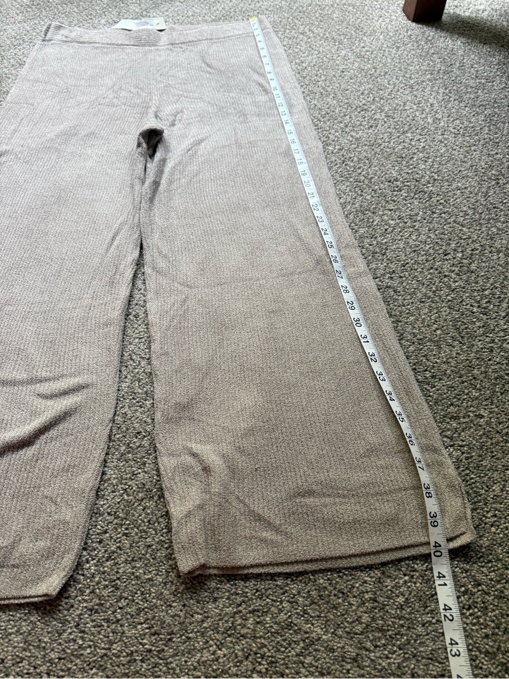 NWT Barefoot Dreams CozyChic Ultra Lite Crop Pant in Beach Rock Beige Tall XL - Picture 10 of 12
